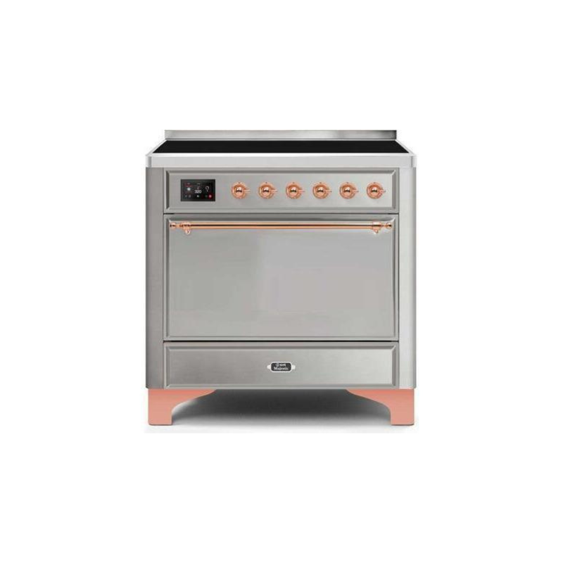ILVE 36 Inch Majestic II Series Induction Range with 5 Elements 3.5 cu. ft. Oven Capacity TFT Oven Control Display Solid Door - UMI09QNS3