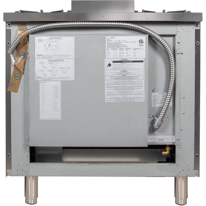 ILVE 36 Inch Professional Plus Series Freestanding Double Oven Dual Fuel Range with 5 Sealed Burners Chrome Trim - UPDW90FDMP