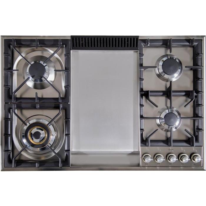ILVE 36 Inch Stainless Steel Natural Gas Cooktop UXLP90FI