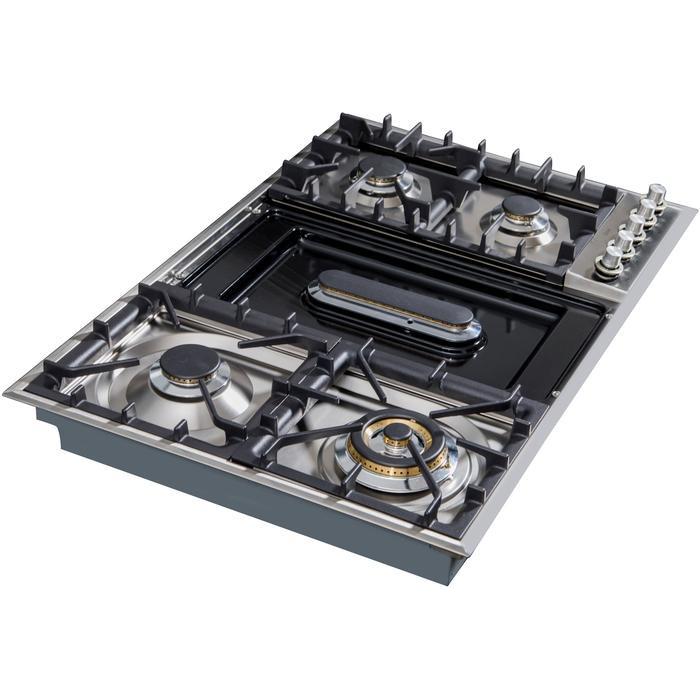 ILVE 36 Inch Stainless Steel Natural Gas Cooktop - UXLP90FI
