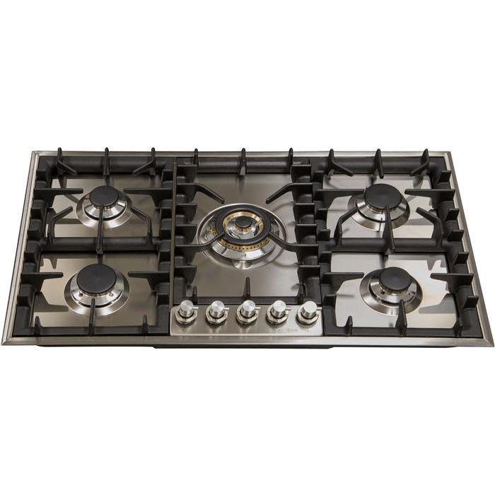 ILVE 36 Inch Stainless Steel Natural Gas/Propane Cooktop UHP95CI/UHP95CILP