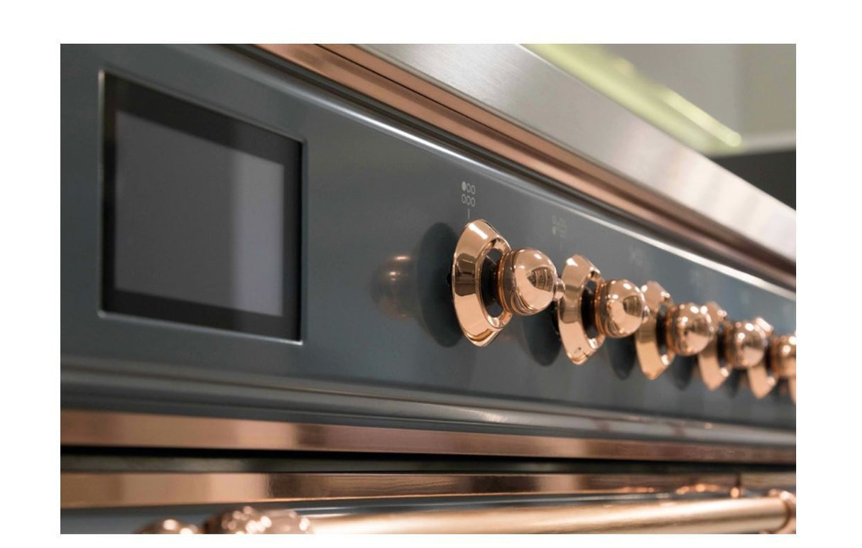 ILVE 36" Majestic II Series Dual Fuel Gas Range with 6 Burners with 3.5 cu. ft. Oven Capacity TFT Oven Control Display - UM096DNS3