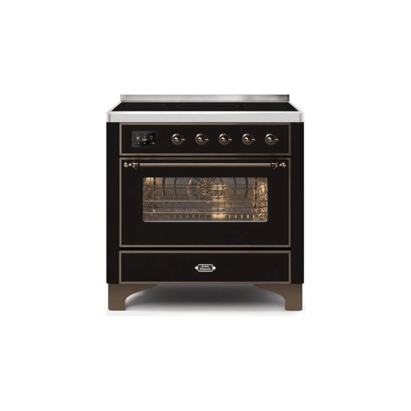 ILVE 36" Majestic II Series Electric Induction and Electric Oven Range with 5 Elements - UMI09NS3