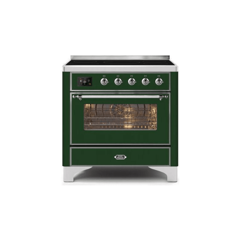 ILVE 36" Majestic II Series Electric Induction and Electric Oven Range with 5 Elements - UMI09NS3