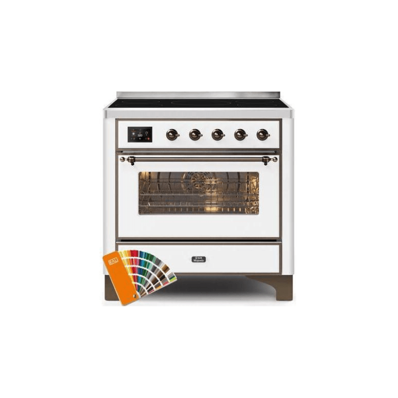 ILVE 36" Majestic II Series Electric Induction and Electric Oven Range with 5 Elements - UMI09NS3