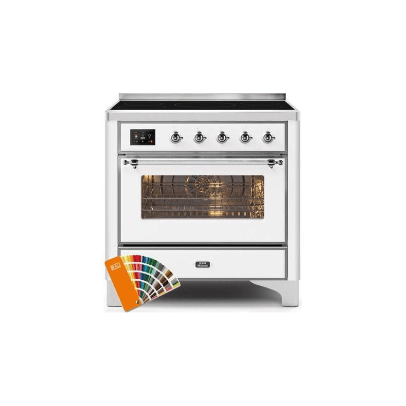 ILVE 36" Majestic II Series Electric Induction and Electric Oven Range with 5 Elements - UMI09NS3