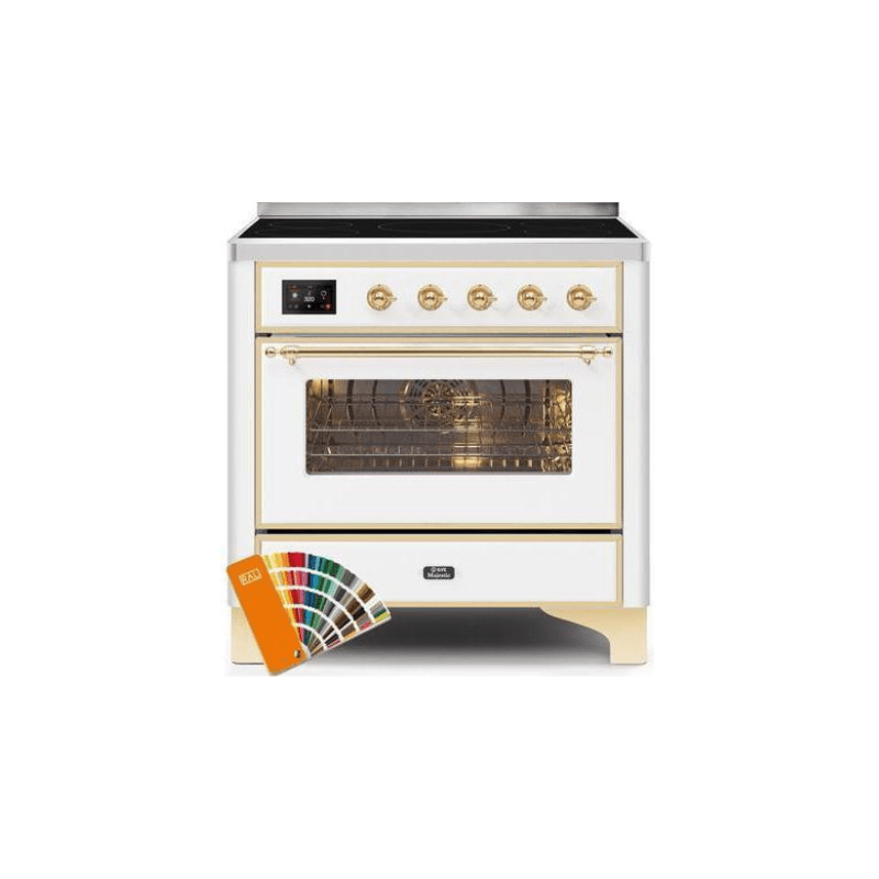 ILVE 36" Majestic II Series Electric Induction and Electric Oven Range with 5 Elements - UMI09NS3
