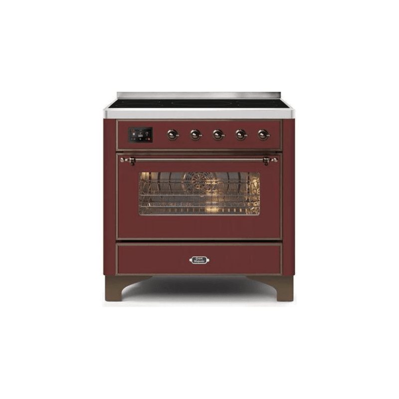 ILVE 36" Majestic II Series Electric Induction and Electric Oven Range with 5 Elements - UMI09NS3