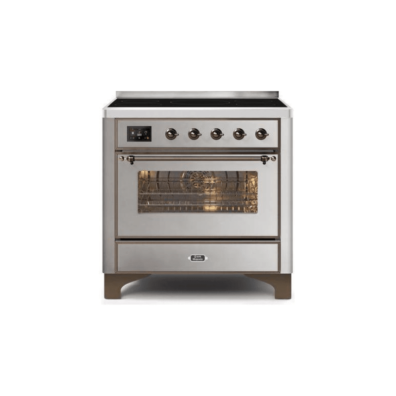 ILVE 36" Majestic II Series Electric Induction and Electric Oven Range with 5 Elements - UMI09NS3