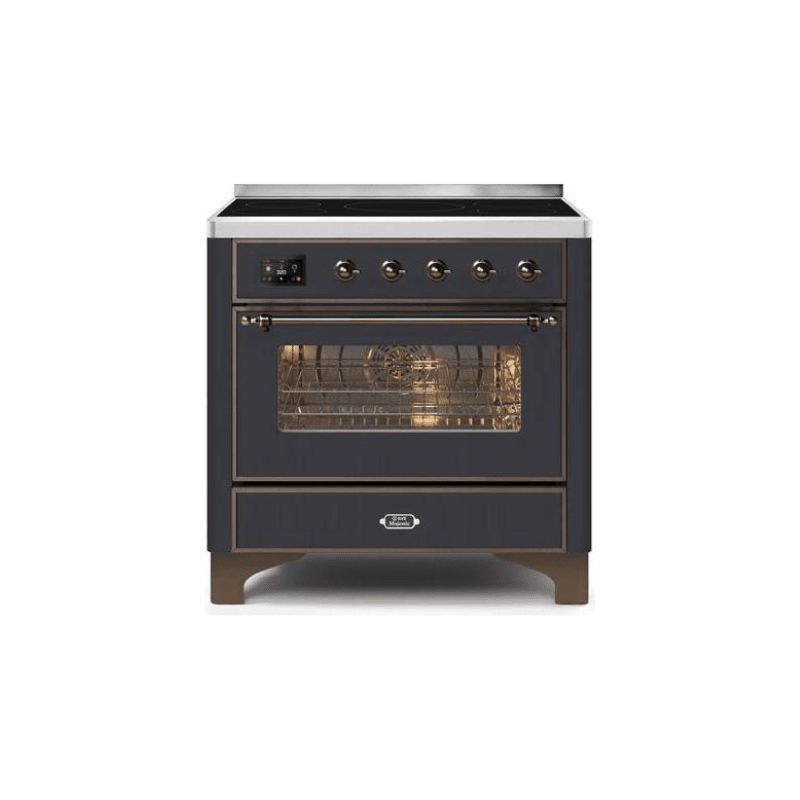 ILVE 36" Majestic II Series Electric Induction and Electric Oven Range with 5 Elements - UMI09NS3