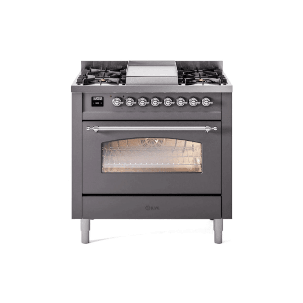 ILVE 36" Nostalgie II Series Freestanding Single Oven Dual Fuel Range - UP36FNMP