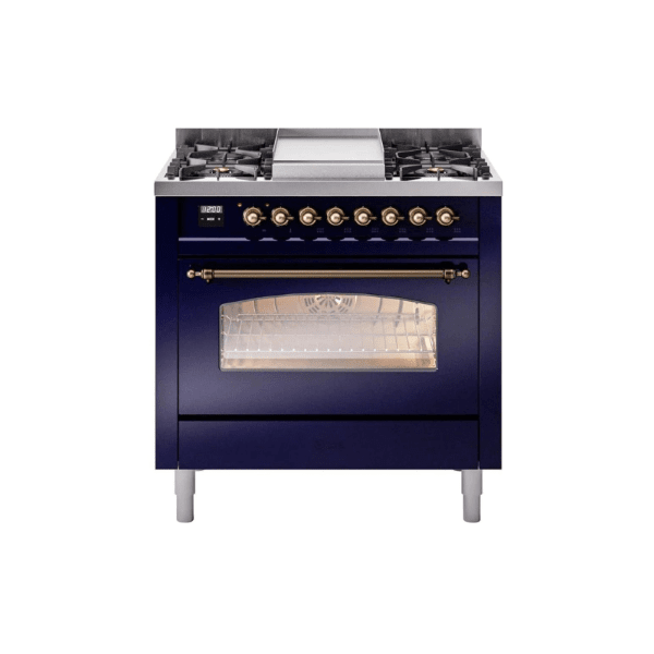ILVE 36" Nostalgie II Series Freestanding Single Oven Dual Fuel Range - UP36FNMP