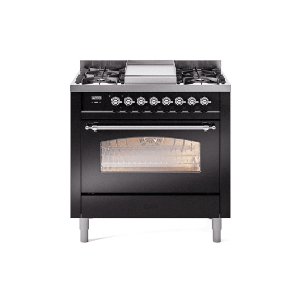 ILVE 36" Nostalgie II Series Freestanding Single Oven Dual Fuel Range - UP36FNMP