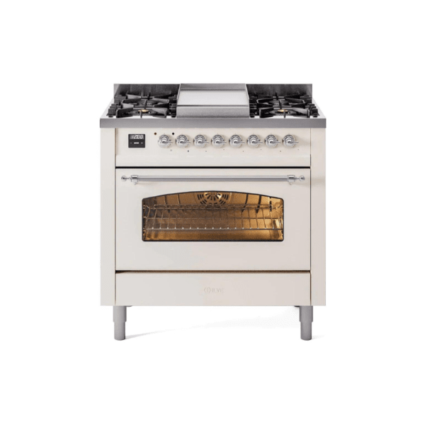 ILVE 36" Nostalgie II Series Freestanding Single Oven Dual Fuel Range - UP36FNMP