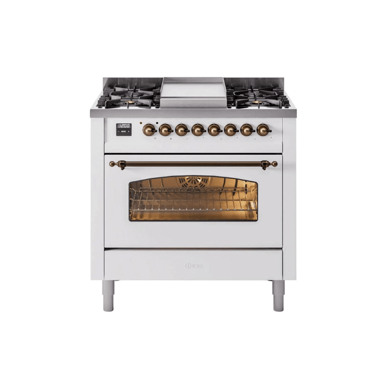 ILVE 36" Nostalgie II Series Freestanding Single Oven Dual Fuel Range - UP36FNMP