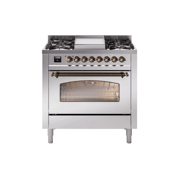 ILVE 36" Nostalgie II Series Freestanding Single Oven Dual Fuel Range - UP36FNMP