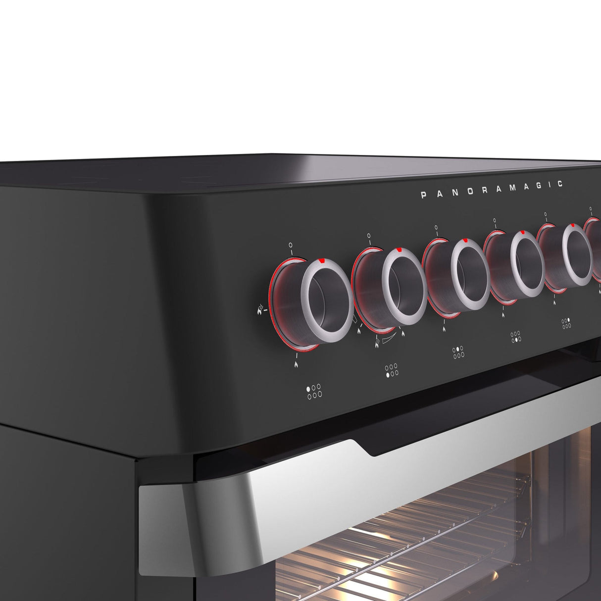 ILVE 36"Panoramagic Series Freestanding Electric Double Oven Range with 5 Elements, Triple Glass Cool Door, Convection Oven, TFT - UPMI09S3