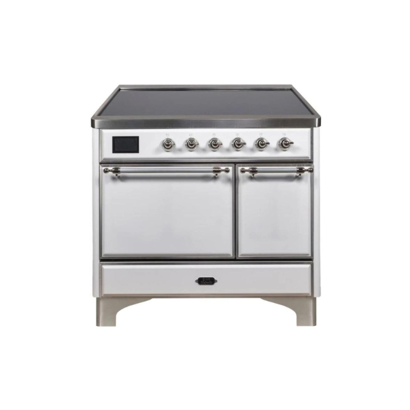 ILVE 40 Inch Majestic II Series Induction Range with 6 Elements Dual Ovens TFT Control Display Solid Oven Door - UMDI10QNS3