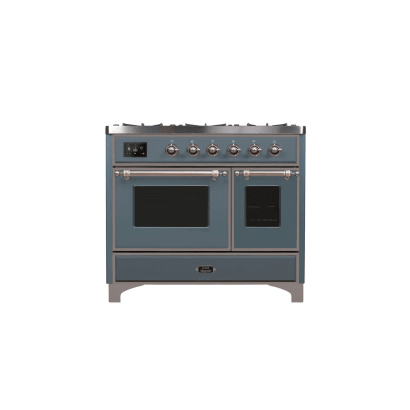 ILVE 40 Inch Majestic II Series Natural Gas/ Propane Gas Burner and Electric Oven with 6 Sealed Burners - UMD10FDNS3