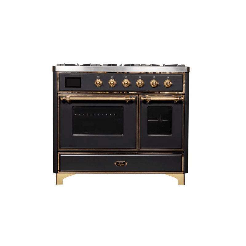 ILVE 40 Inch Majestic II Series Natural Gas/ Propane Gas Burner and Electric Oven with 6 Sealed Burners - UMD10FDNS3