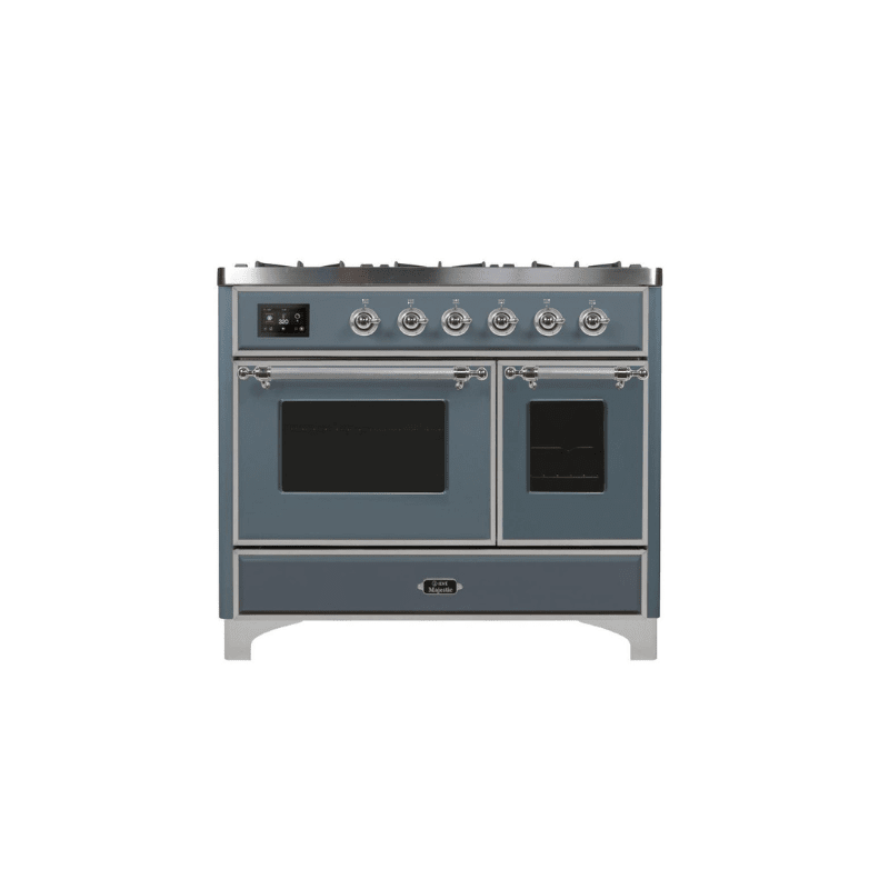 ILVE 40 Inch Majestic II Series Natural Gas/ Propane Gas Burner and Electric Oven with 6 Sealed Burners - UMD10FDNS3