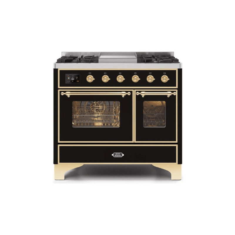ILVE 40 Inch Majestic II Series Natural Gas/ Propane Gas Burner and Electric Oven with 6 Sealed Burners - UMD10FDNS3