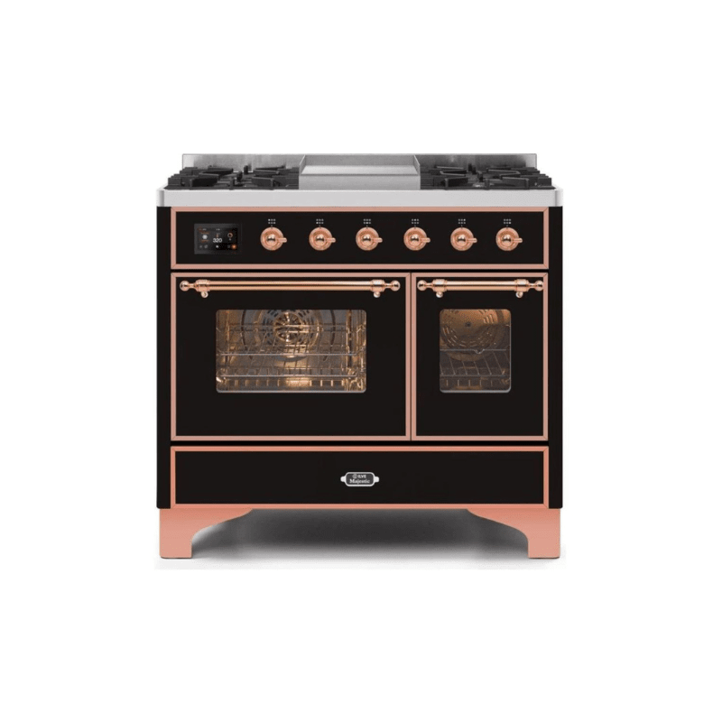 ILVE 40 Inch Majestic II Series Natural Gas/ Propane Gas Burner and Electric Oven with 6 Sealed Burners - UMD10FDNS3