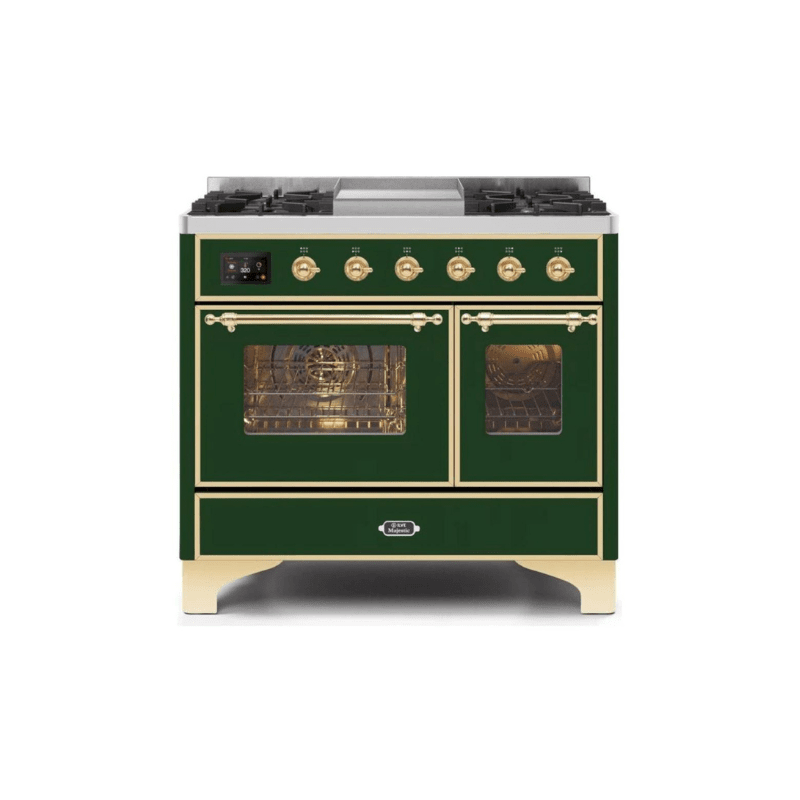 ILVE 40 Inch Majestic II Series Natural Gas/ Propane Gas Burner and Electric Oven with 6 Sealed Burners - UMD10FDNS3