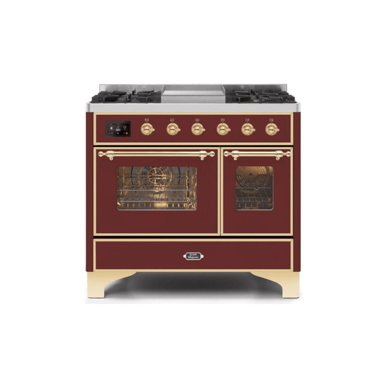 ILVE 40 Inch Majestic II Series Natural Gas/ Propane Gas Burner and Electric Oven with 6 Sealed Burners - UMD10FDNS3