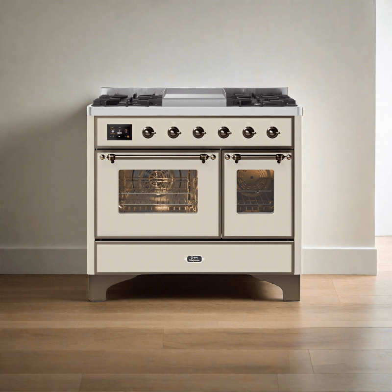 ILVE 40 Inch Majestic II Series Natural Gas/ Propane Gas Burner and Electric Oven with 6 Sealed Burners (UMD10FDNS3)