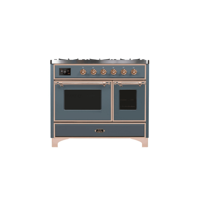 ILVE 40 Inch Majestic II Series Natural Gas/ Propane Gas Burner and Electric Oven with 6 Sealed Burners - UMD10FDNS3
