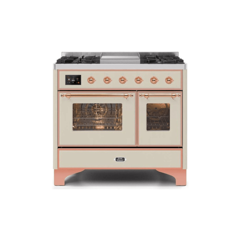 ILVE 40 Inch Majestic II Series Natural Gas/ Propane Gas Burner and Electric Oven with 6 Sealed Burners - UMD10FDNS3