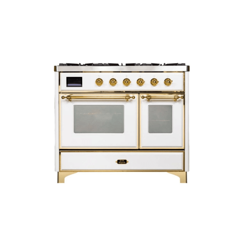 ILVE 40 Inch Majestic II Series Natural Gas/ Propane Gas Burner and Electric Oven with 6 Sealed Burners - UMD10FDNS3