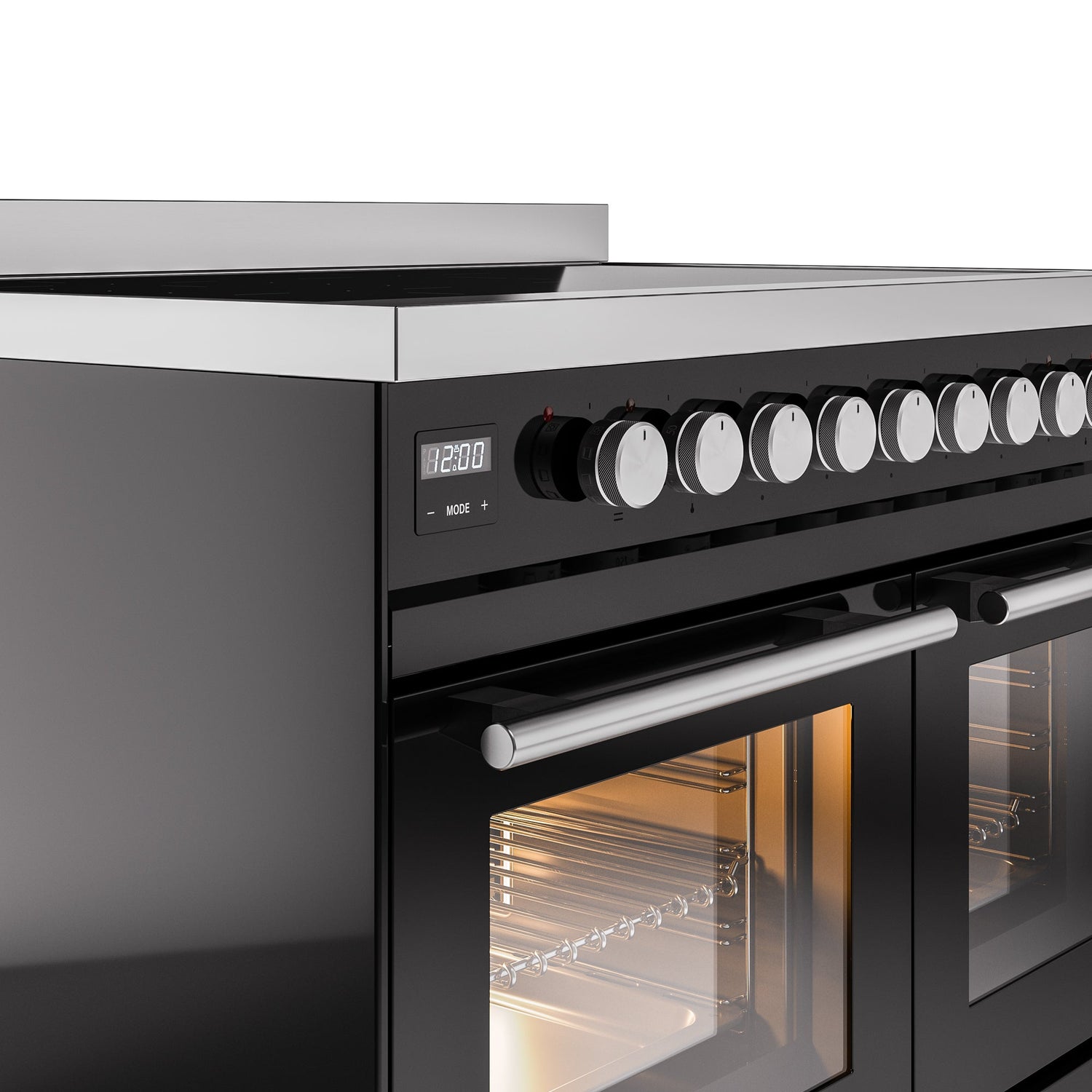 ILVE 40" Professional Plus II Series Freestanding Electric Double Oven Range with 5 Elements, Triple Glass Cool Door - UPDI406WMP