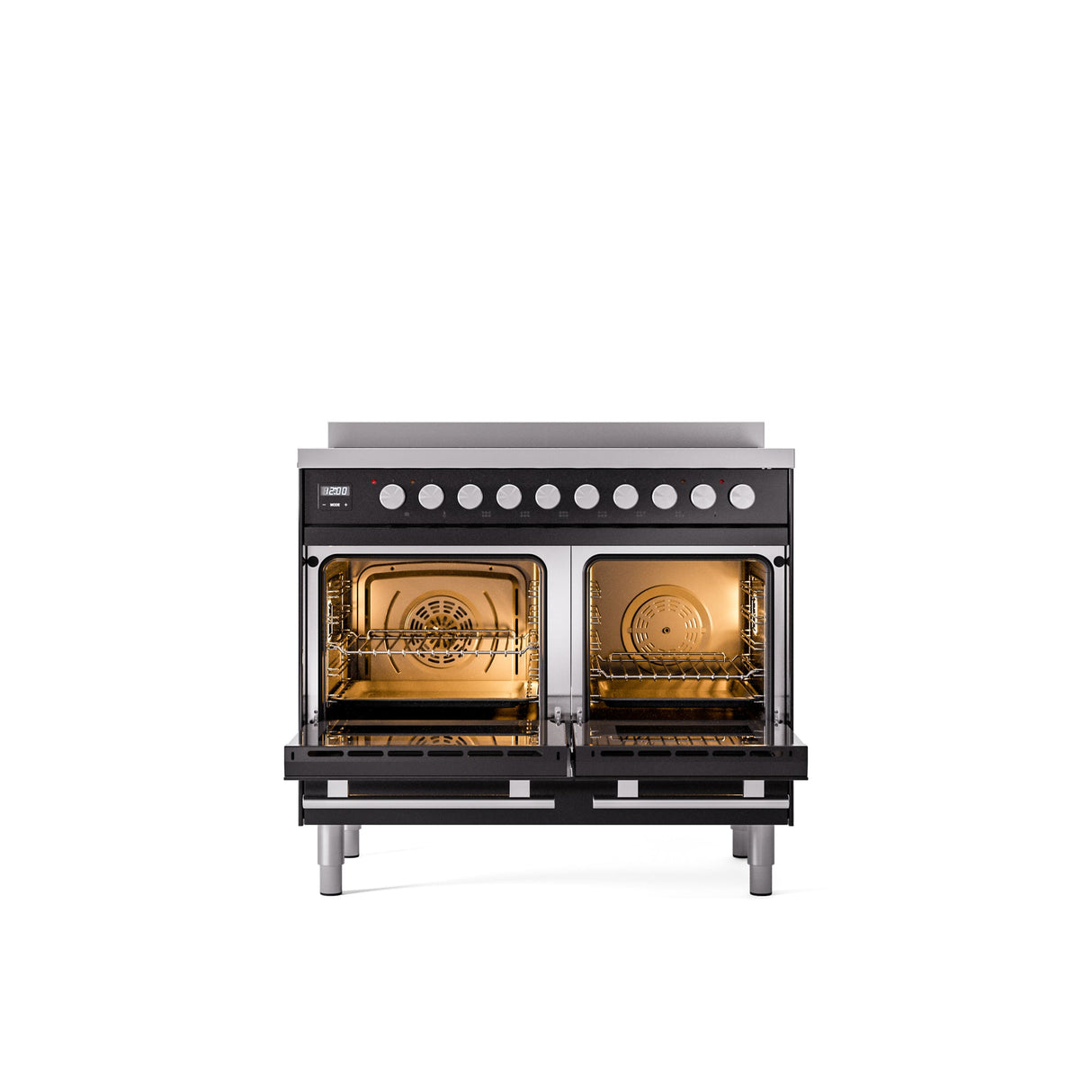 ILVE 40" Professional Plus II Series Freestanding Electric Double Oven Range with 5 Elements, Triple Glass Cool Door - UPDI406WMP