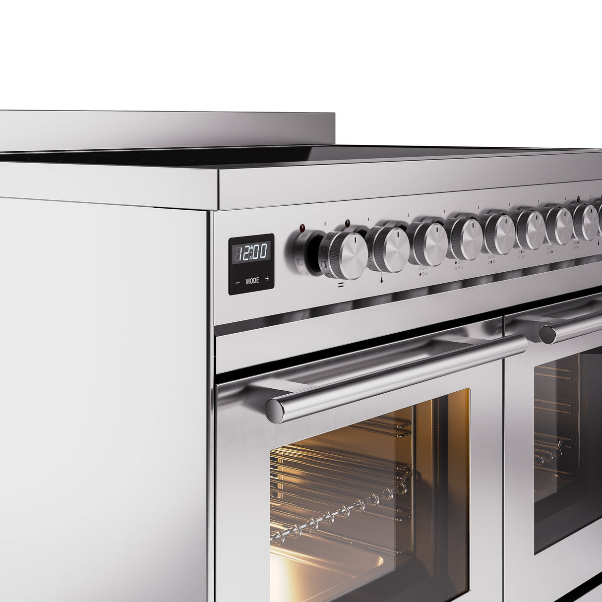 ILVE 40" Professional Plus II Series Freestanding Electric Double Oven Range with 5 Elements, Triple Glass Cool Door - UPDI406WMP