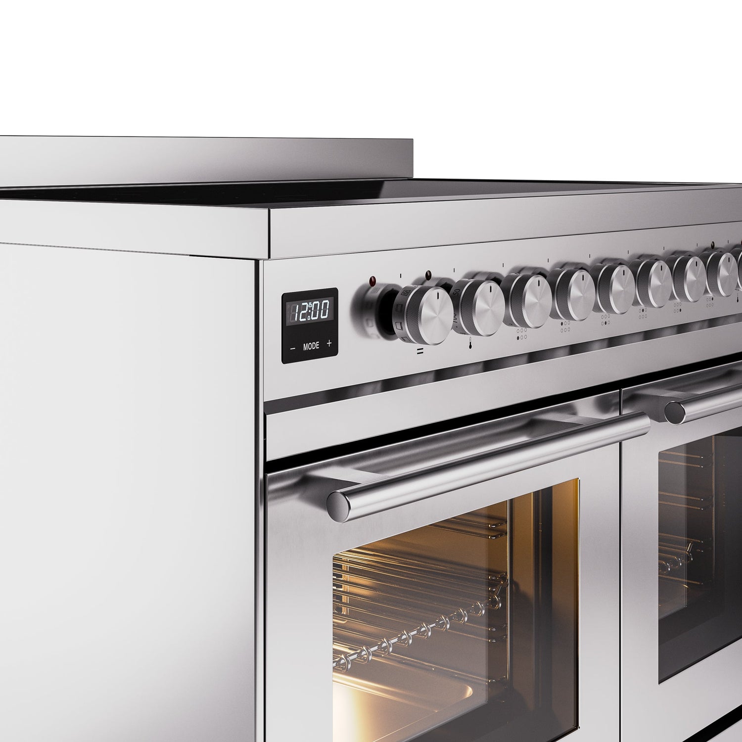 ILVE 40" Professional Plus II Series Freestanding Electric Double Oven Range with 5 Elements, Triple Glass Cool Door - UPDI406WMP