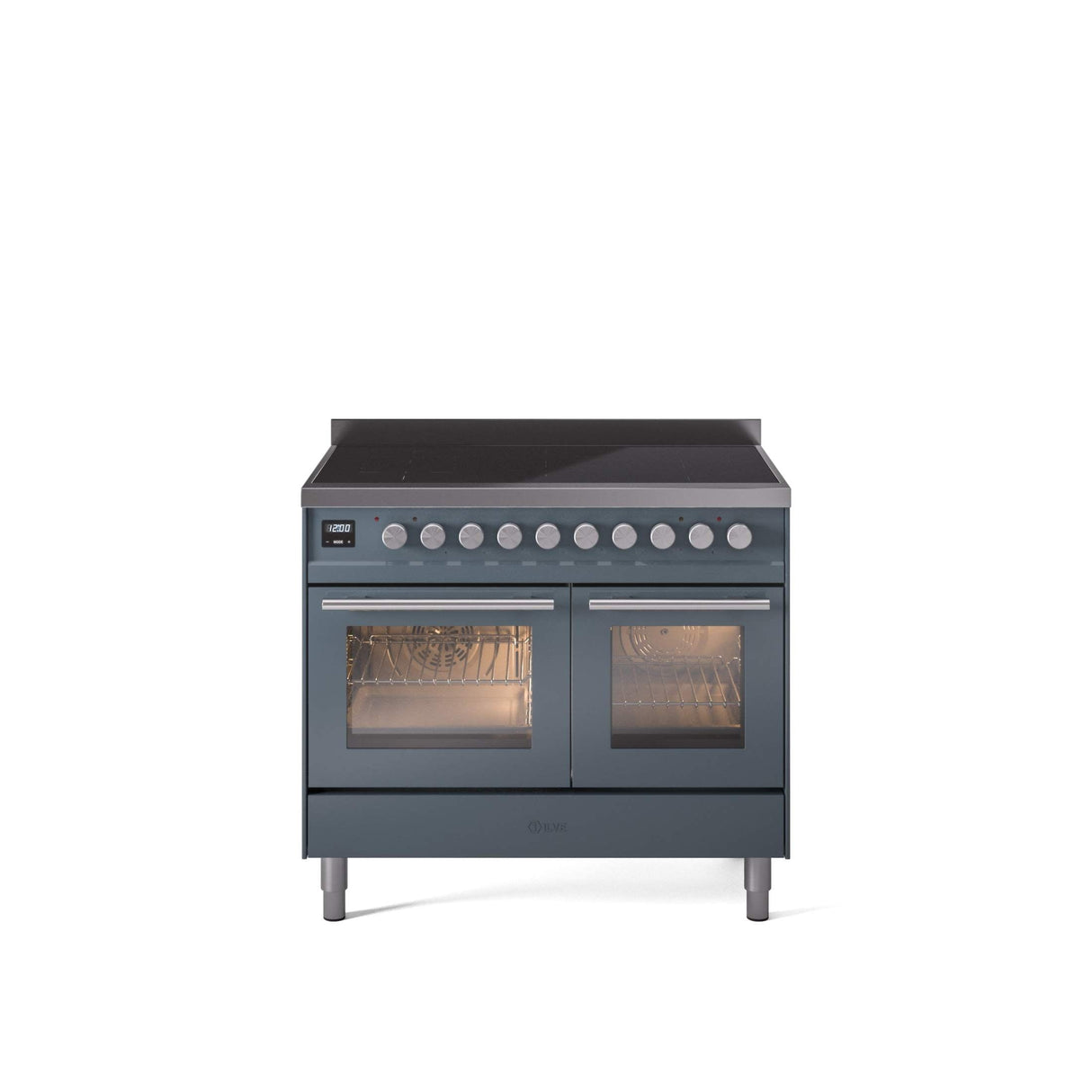 ILVE 40" Professional Plus II Series Freestanding Electric Double Oven Range with 5 Elements, Triple Glass Cool Door - UPDI406WMP