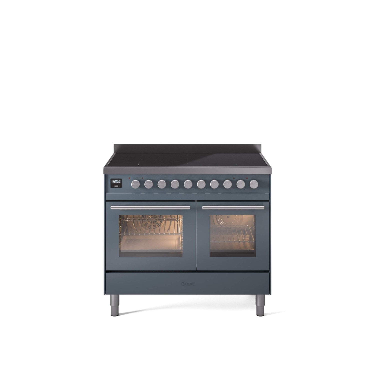 ILVE 40" Professional Plus II Series Freestanding Electric Double Oven Range with 5 Elements, Triple Glass Cool Door - UPDI406WMP
