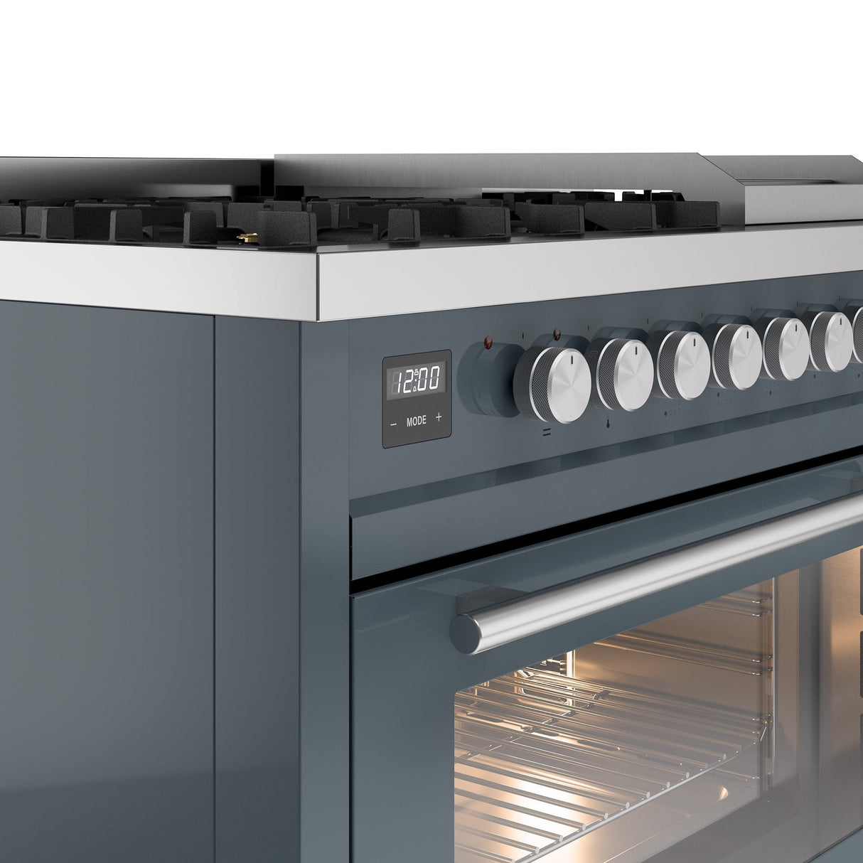 ILVE 48Inch Professional Plus II Freestanding Dual Fuel Range with 8 Sealed Burner UP48FWMP