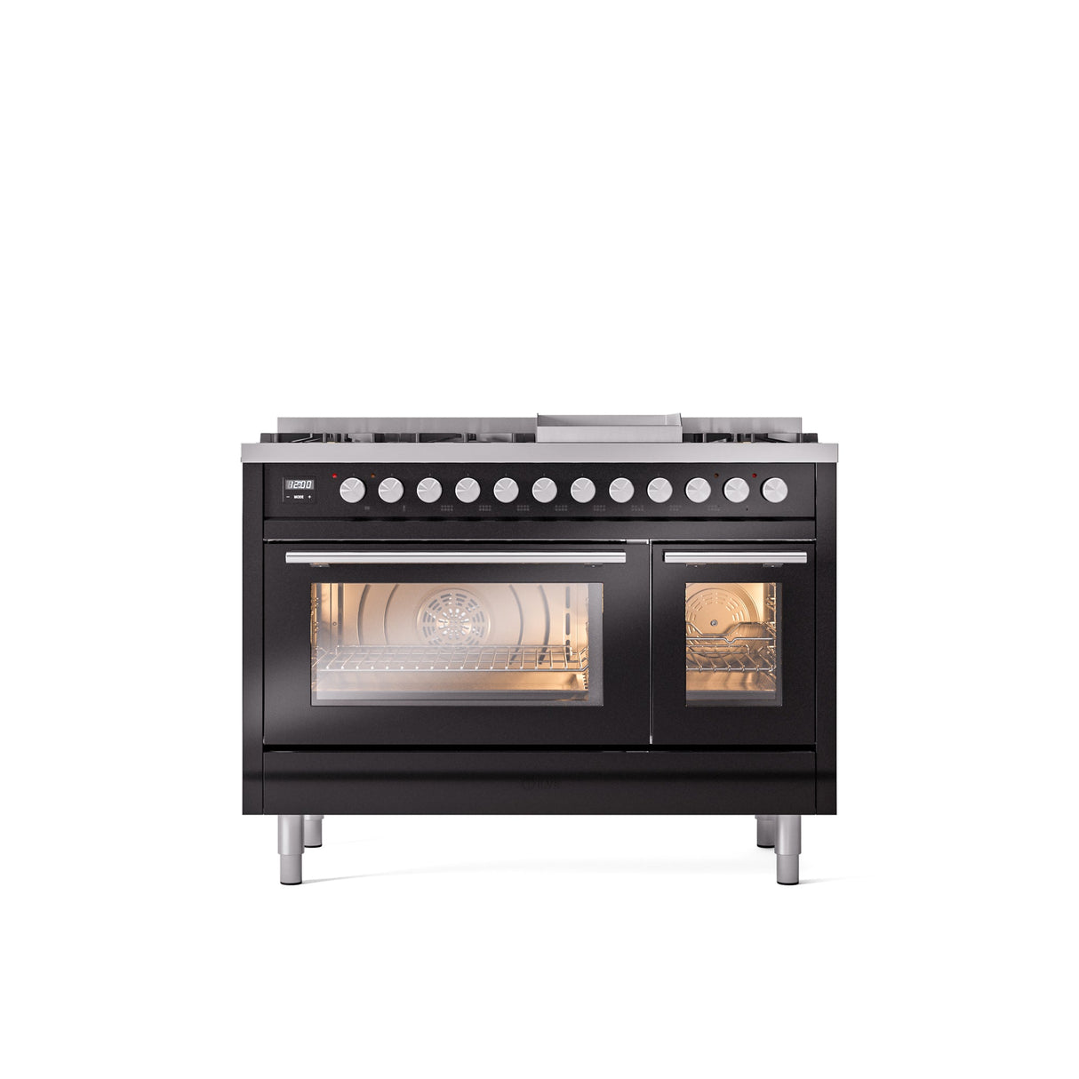 ILVE 48Inch Professional Plus II Freestanding Dual Fuel Range with 8 Sealed Burner UP48FWMP