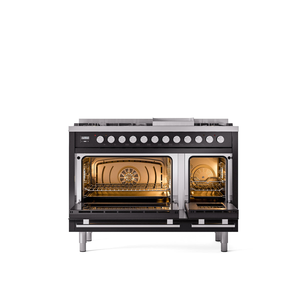 ILVE 48Inch Professional Plus II Freestanding Dual Fuel Range with 8 Sealed Burner - UP48FWMP