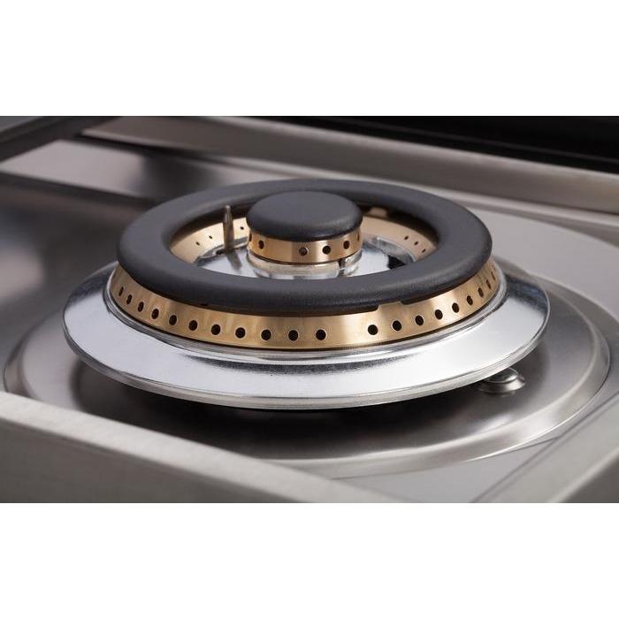 ILVE 60 Inch Nostalgie Series Freestanding Double Oven Dual Fuel Range with 8 Sealed Burners and Griddle - UPN150FDMPBLXLP