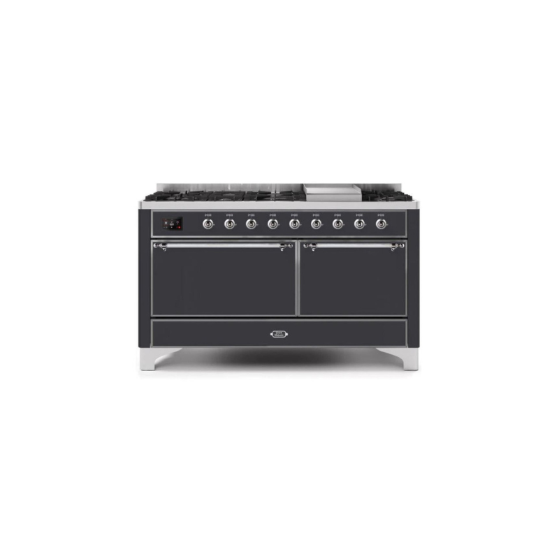 ILVE Majestic II Series 60 Inch Dual Fuel Freestanding Range Gas/Propane - UM15FDQNS3