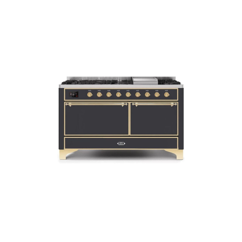 ILVE Majestic II Series 60 Inch Dual Fuel Freestanding Range Gas/Propane - UM15FDQNS3