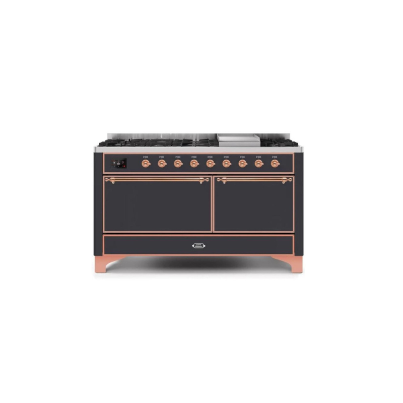 ILVE Majestic II Series 60 Inch Dual Fuel Freestanding Range Gas/Propane - UM15FDQNS3