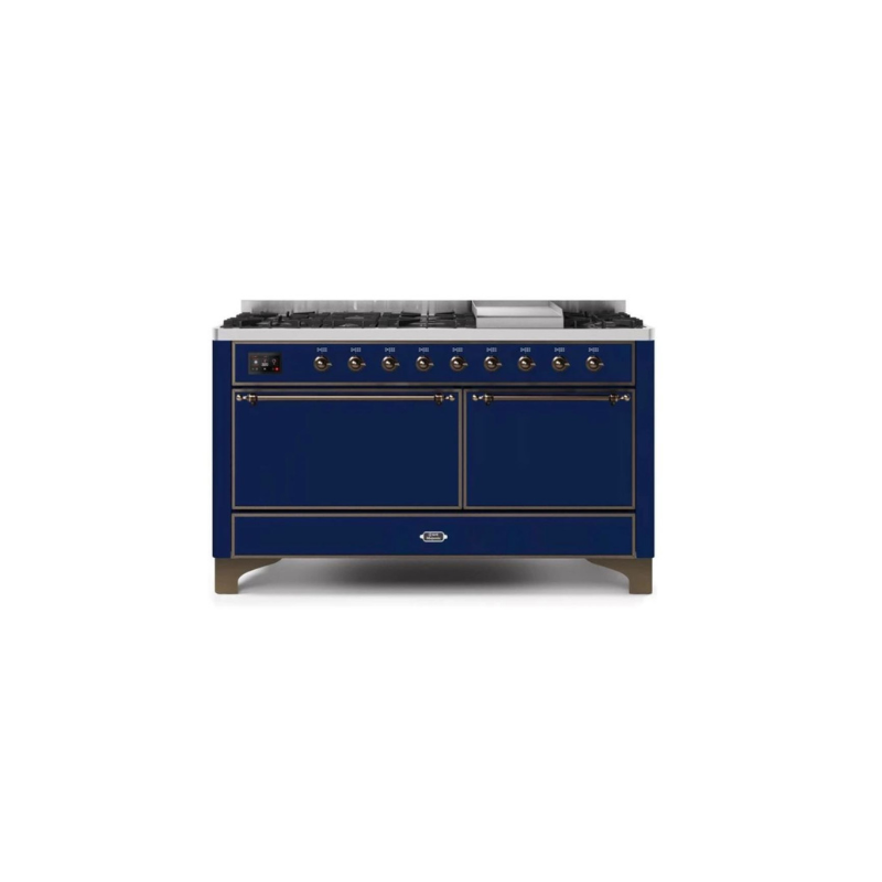ILVE Majestic II Series 60 Inch Dual Fuel Freestanding Range Gas/Propane - UM15FDQNS3