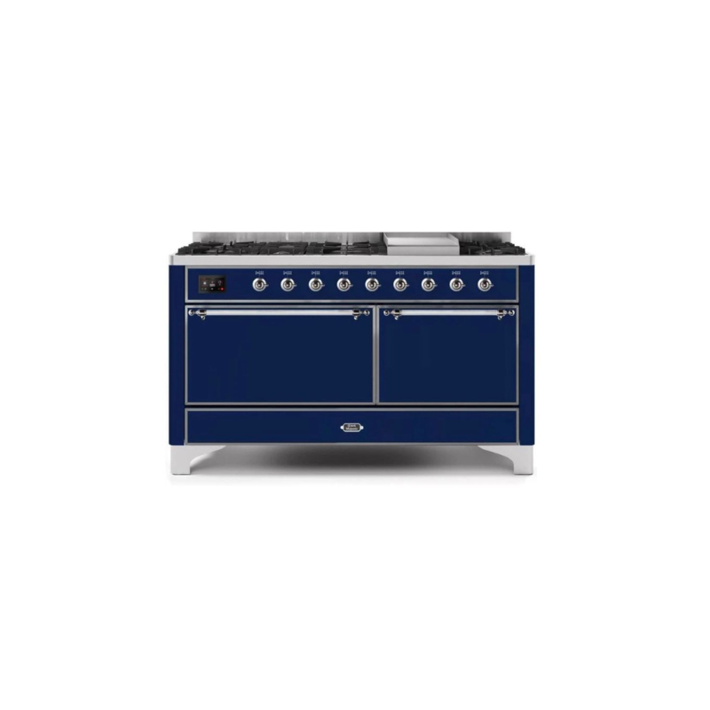 ILVE Majestic II Series 60 Inch Dual Fuel Freestanding Range Gas/Propane - UM15FDQNS3