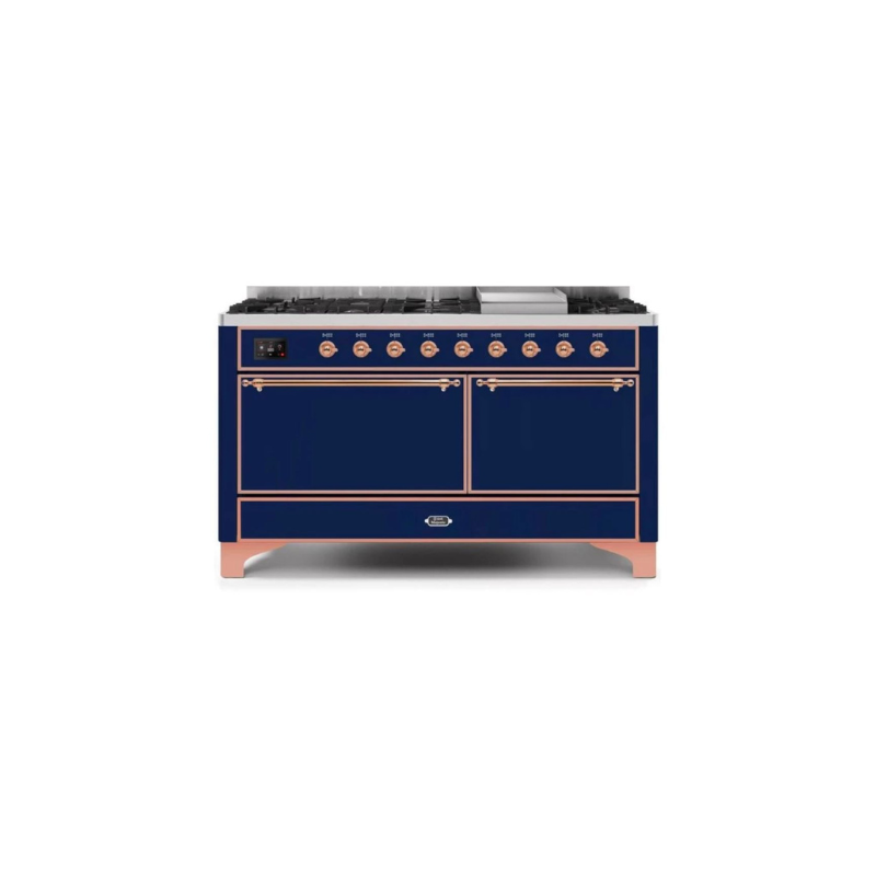 ILVE Majestic II Series 60 Inch Dual Fuel Freestanding Range Gas/Propane - UM15FDQNS3