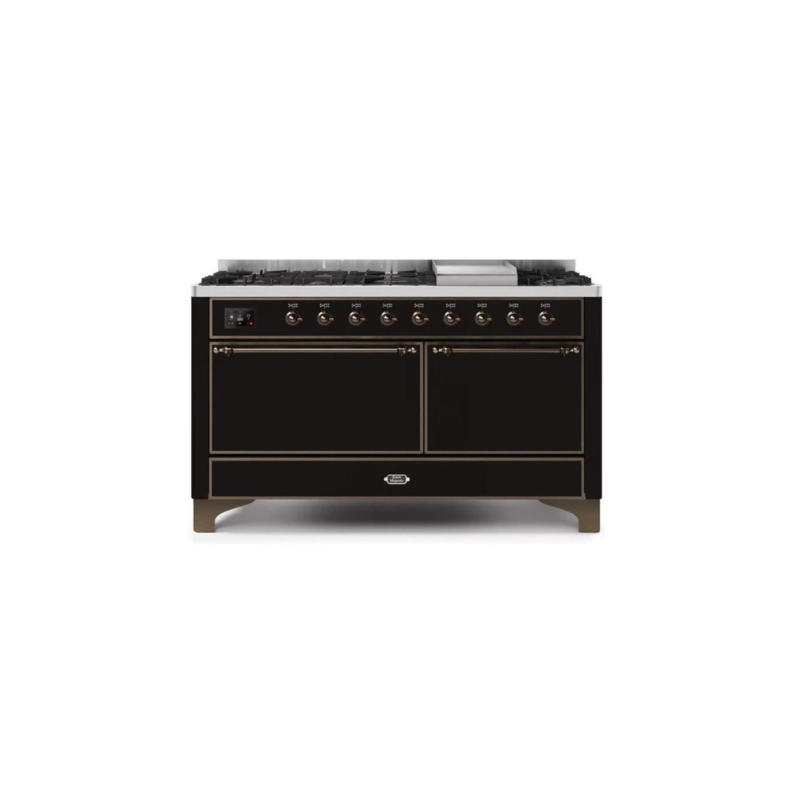 ILVE Majestic II Series 60 Inch Dual Fuel Freestanding Range Gas/Propane - UM15FDQNS3